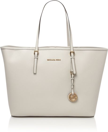 Michael By Michael Kors Jet Set Medium Travel Tote in Beige (neutral) - Lyst