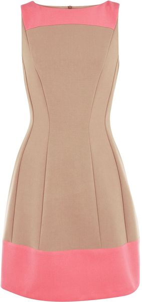 Oasis Colour Block Lantern Dress - Lyst