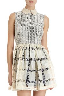 Opening Ceremony Crocheted Pointed Collar Dress - Lyst
