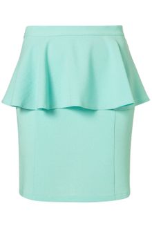 Topshop Textured Peplum Skirt - Lyst