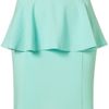 Topshop Textured Peplum Skirt in Green (mint) - Lyst