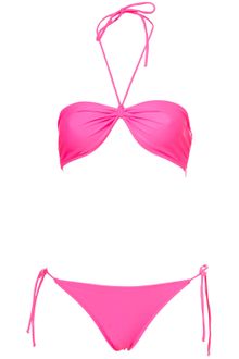 Topshop  Fluro Bandeau Bikini - Lyst
