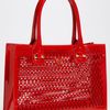 Tory Burch Mini Georgiana Perforated Tote in Red (french red) - Lyst
