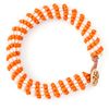 Tory Burch Dual Color Logo Beaded Bracelet in Gold - Lyst