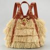Tory Burch Runway Raffia Backpack in Beige (natural) - Lyst