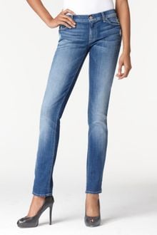 7 For All Mankind Roxanne Skinny Medium Wash - Lyst