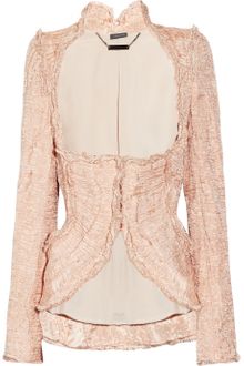Alexander McQueen Embellished Crinkled Organza and Copper Thread Jacket - Lyst