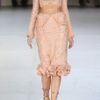 Alexander Mcqueen Embellished Crinkled Organza and Copper Thread Skirt in Pink (copper) - Lyst