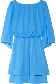 Alice + Olivia Petunia Stretch Silk Chiffon Mini Dress - Lyst