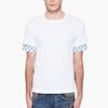 Comme Des Garçons Blue Cuff Jersey Tshirt in White for Men (blue) - Lyst