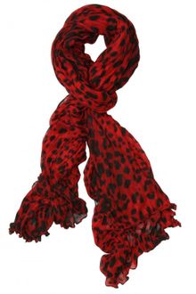 Dolce & Gabbana Leopard Print Stretch Modal Scarf - Lyst