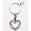 Eci Coach Striped Open Heart Key Ring in Multicolor - Lyst