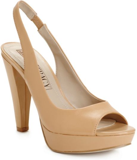 camel slingbacks