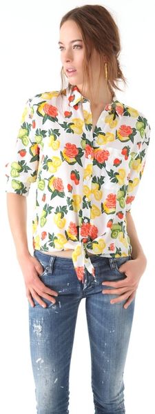  Daddy Tie Front Blouse 
