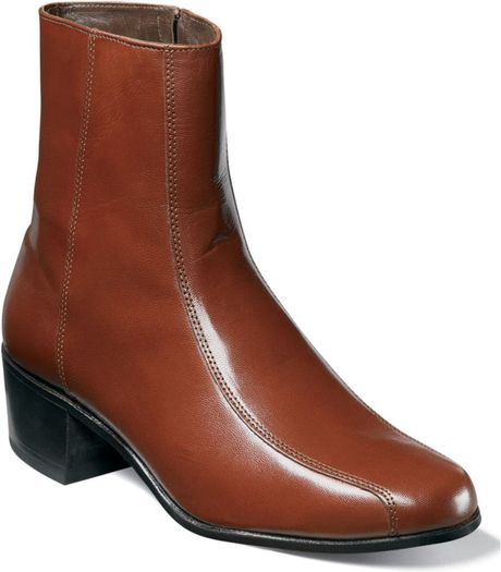 Florsheim Duke Bike Toe Ankle Boots in Brown for Men (antique gold