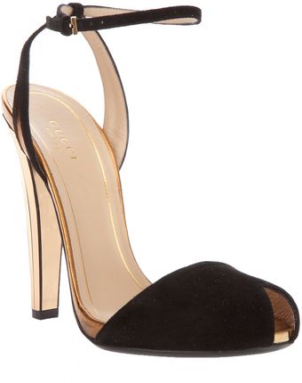 Gucci Peep Toe Sandal - Lyst
