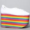 Jeffrey Campbell The Sporty Shoe in White Fabric and Rainbow in Multicolor (white) - Lyst