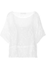 Kain Haines Embroidered Silkchiffon Top