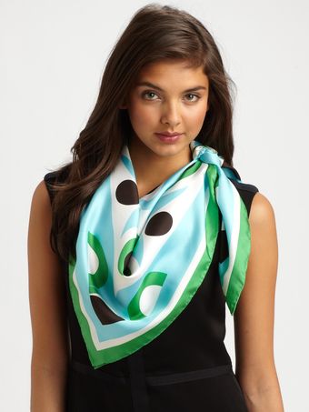  Solar Print Silk Scarf 