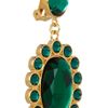 Miu Miu Crystal Clip Earrings in Green (gold) - Lyst