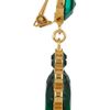 Miu Miu Crystal Clip Earrings in Green (gold) - Lyst