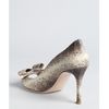 Miu Miu Grey Snake Embossed Leather Bow Peep Toe Pumps in Gray (grey) - Lyst