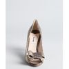 Miu Miu Grey Snake Embossed Leather Bow Peep Toe Pumps in Gray (grey) - Lyst