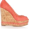 Paloma Barceló Menorca Studded Suede and Cork Wedge Sandals in Pink (gold) - Lyst