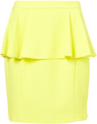 Topshop Textured Peplum Skirt - Lyst
