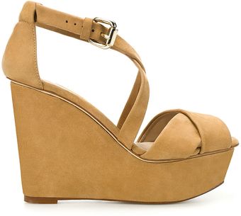 Zara Nubuck Platform Wedge - Lyst