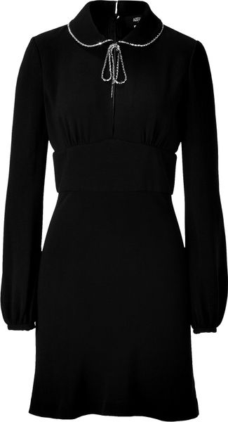 Azzaro Black Crystal Neck Dress in Black - Lyst