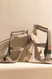 B Brian Atwood Chain-fringe T-strap Sandal - Lyst