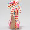 Brian Atwood Raffiaheel Colorblock Dorsay Sandal in Pink - Lyst