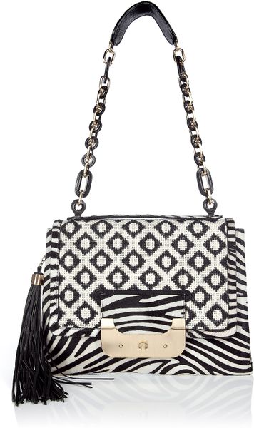Diane Von Furstenberg The Zebra Harper Day Bag in Black (zebra) - Lyst
