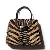 Fendi Zebraprint Calf Hair Mia Bag in Animal (honey brown) - Lyst