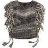 Isabel Marant Fringe Poncho in Gray (grey) - Lyst