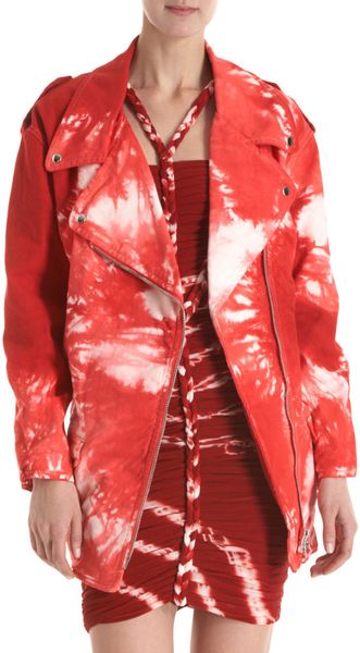 Isabel Marant Idini Jacket in Red - Lyst