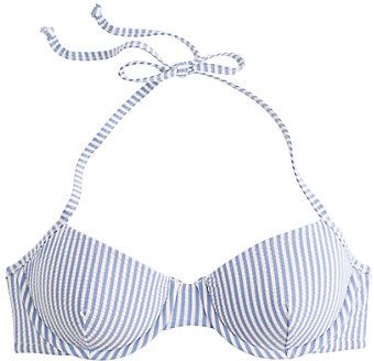  Seersucker Underwire Halter Top 