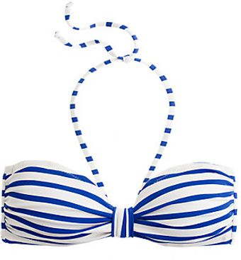 J.Crew Dcup Deck Stripe Loop Front Bandeau Top - Lyst