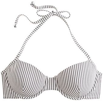  Seersucker Underwire Halter Top 