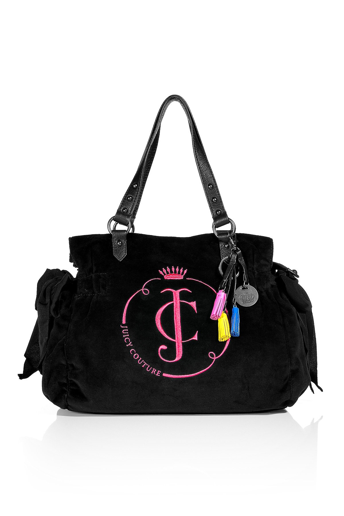 Juicy Couture Black Velvet Shoulder Bag In Black Lyst