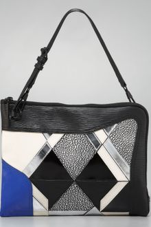 3.1 Phillip Lim Axial Patchwork Clutch - Lyst