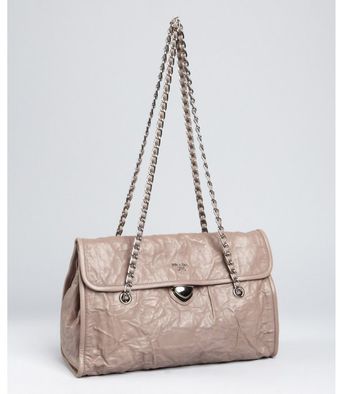  Clay Nappa Leather Pattina Shoulder Bag 
