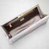 Prada Torpedo Frame Sequin Clutch in Silver (nude white) - Lyst