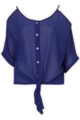 Topshop Sheer Blouse By Wal G