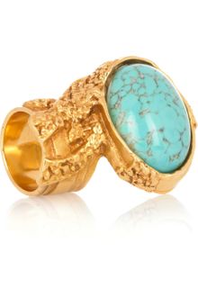Yves Saint Laurent Arty Goldplated Glass Ring - Lyst