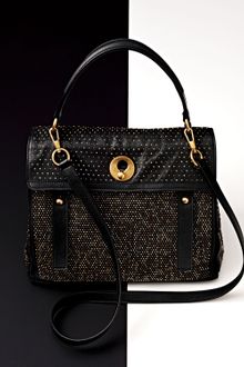 Yves Saint Laurent Studded Muse Satchel - Lyst