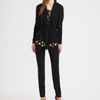 Akris Punto Drawstring Wool Cardigan in Black - Lyst