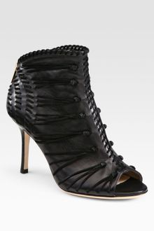Jimmy Choo Gio Leather and Suede Stitch Ankle Boots - Lyst