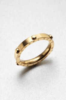 Michael Kors Rivet Accented Ring Goldtone - Lyst